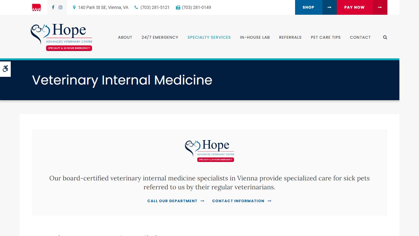 Veterinary Internal Medicine Specialist in Vienna